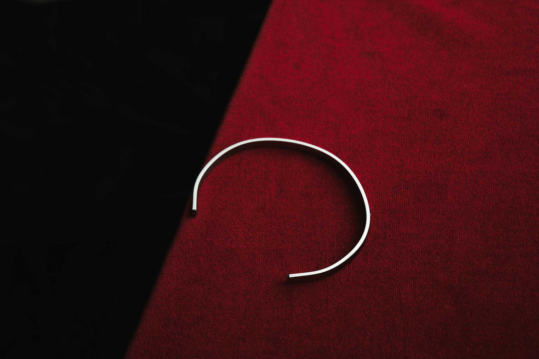 Gold BANGLE bracelet 4 mm