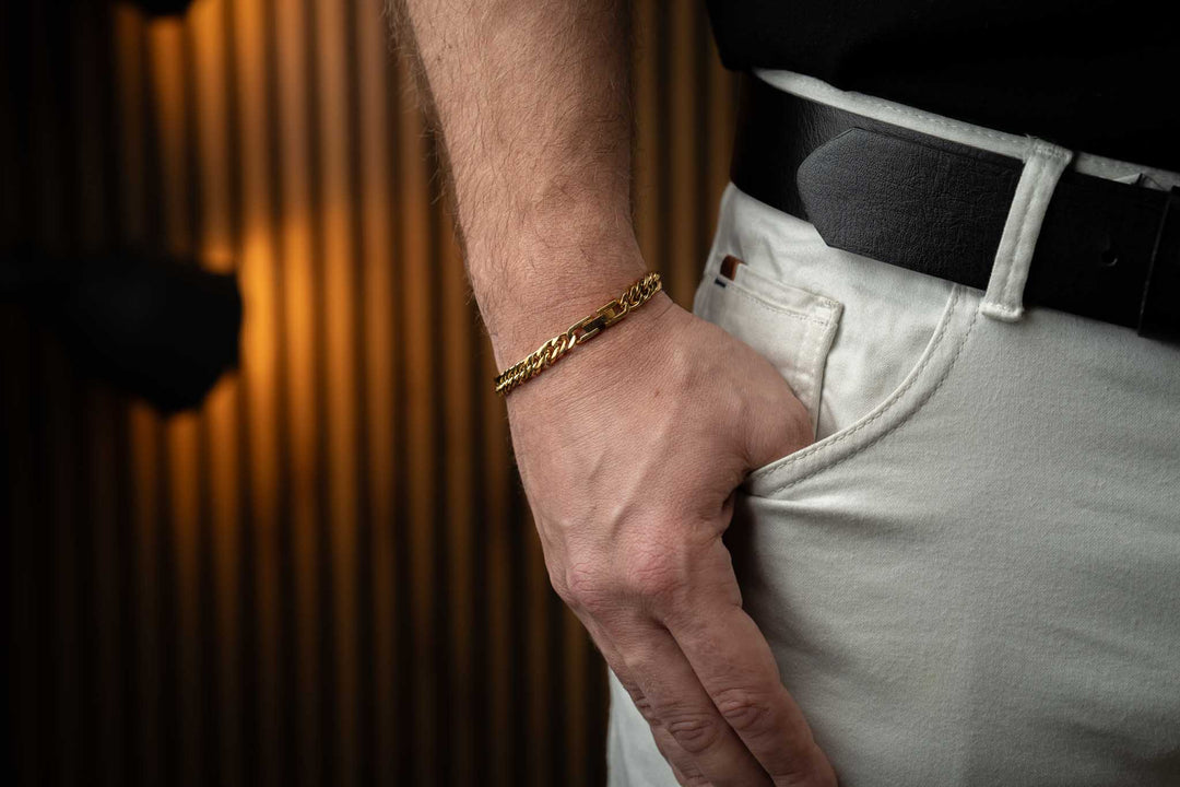 CUBAN LINK gold bracelet 5 mm