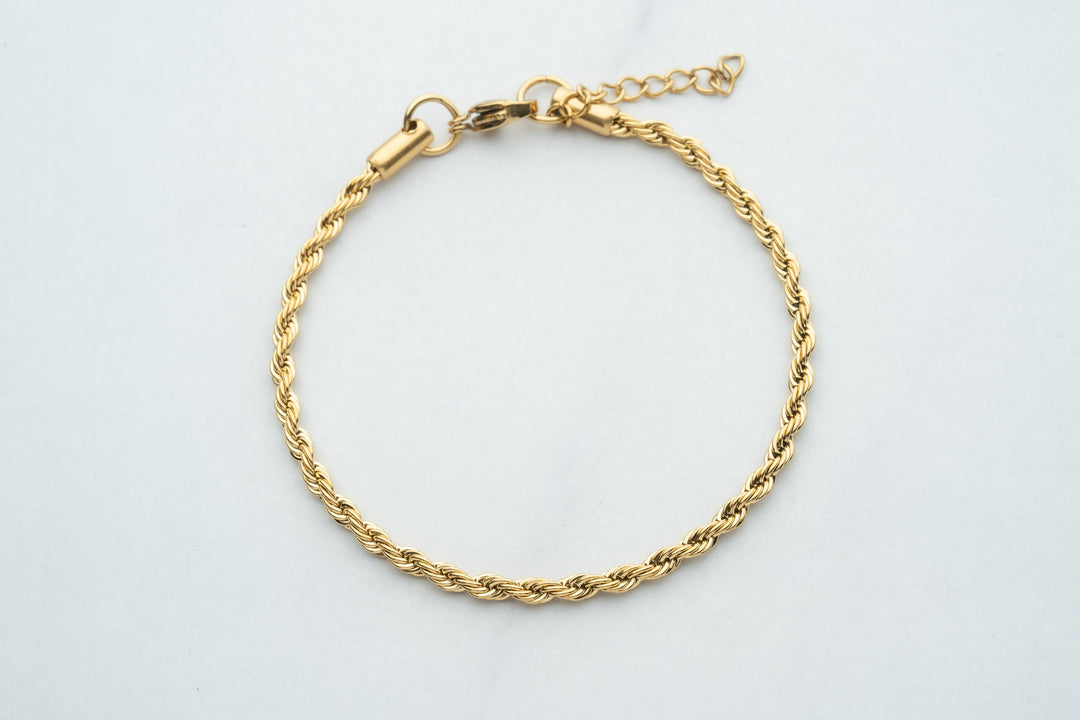 ROPE 5mm Gold Chain and Bracelet