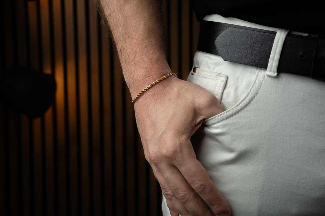 ROPE 5mm Gold Chain and Bracelet
