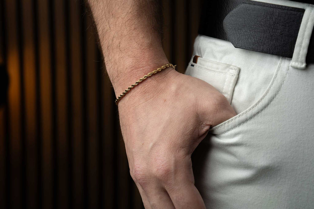 ROPE 5mm Gold Chain and Bracelet