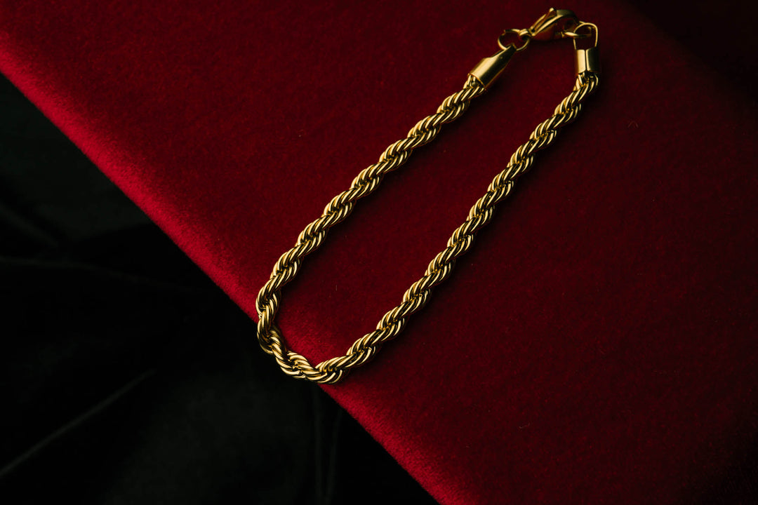 ROPE 5mm Gold Chain and Bracelet