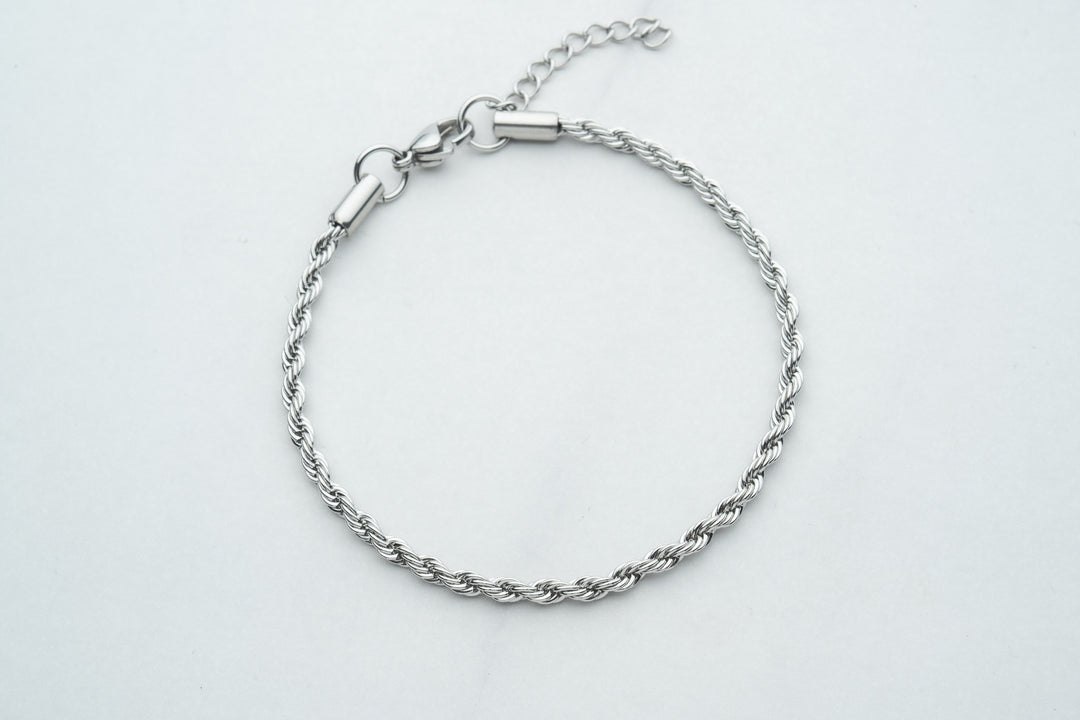 Silver ROPE bracelet 3mm