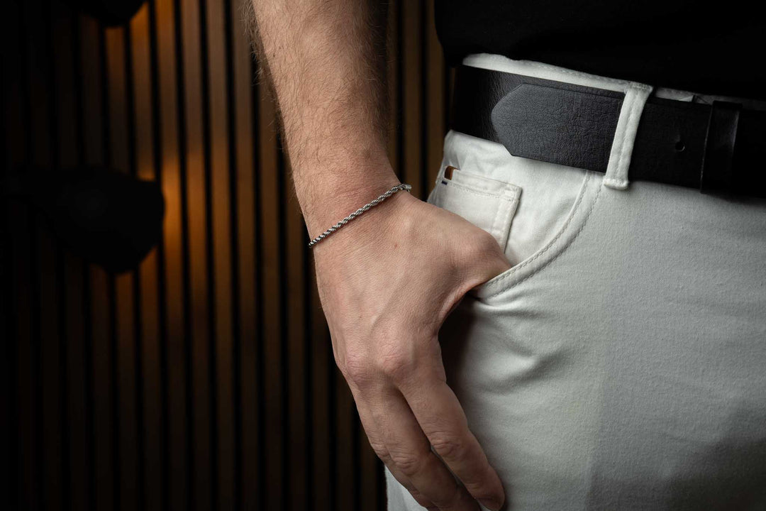Silver ROPE bracelet 3mm