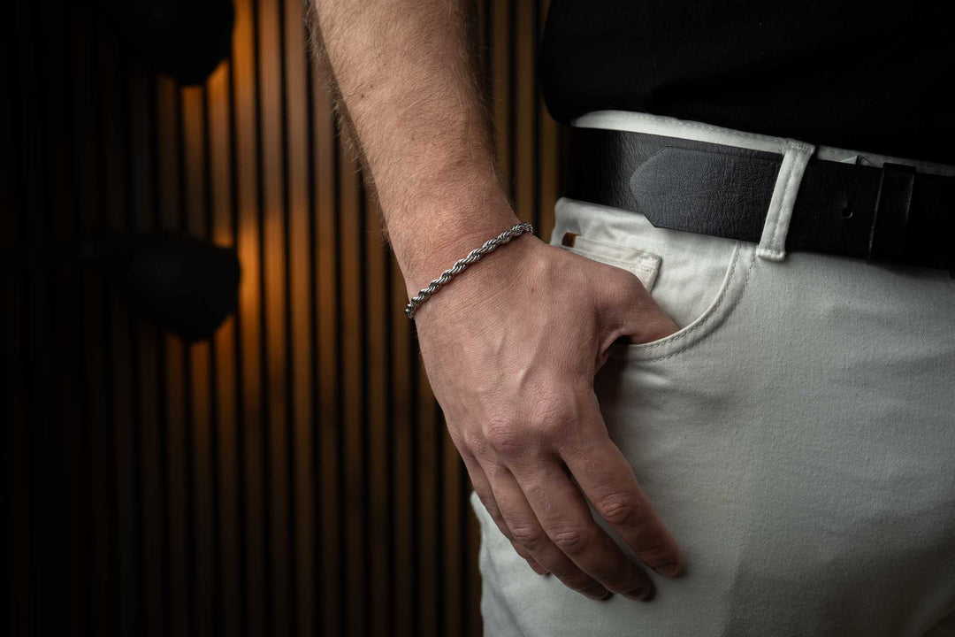 Silver ROPE bracelet 3mm