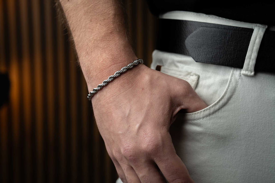 Silver ROPE bracelet 3mm