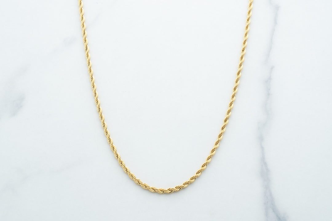 ROPE 5mm Gold Chain and Bracelet