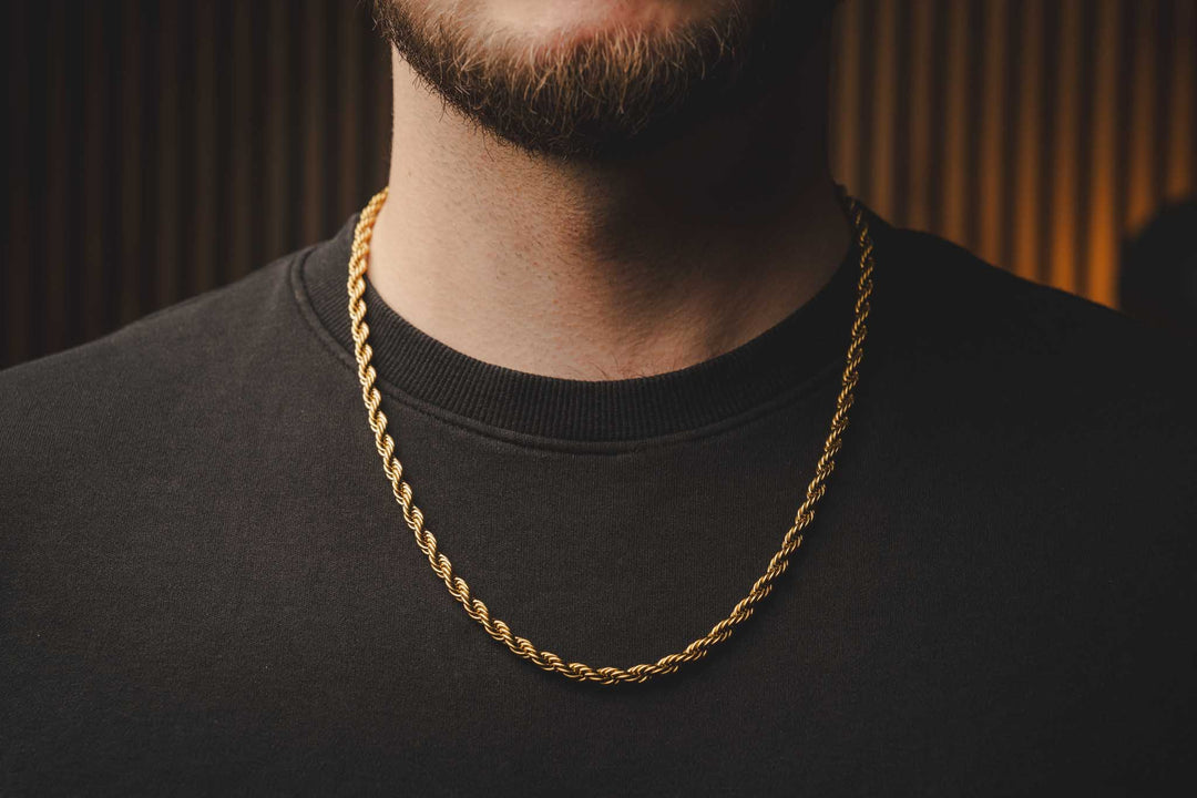 ROPE 5mm Gold Chain and Bracelet