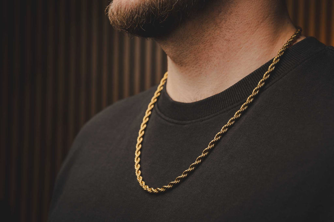 ROPE 5mm Gold Chain and Bracelet
