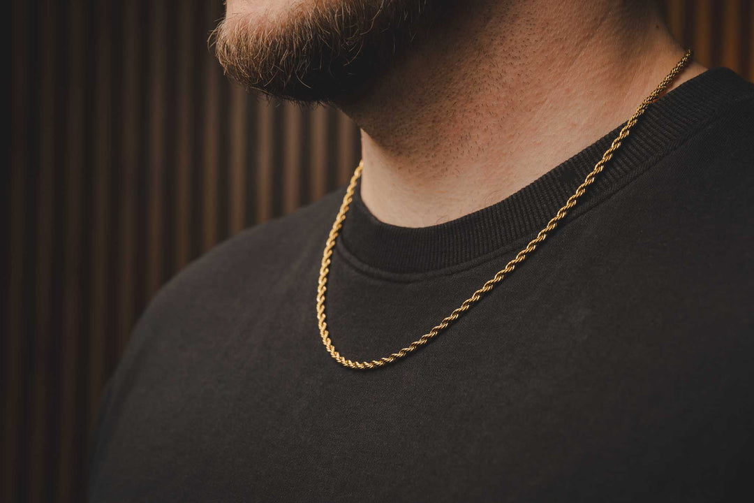 ROPE 5mm Gold Chain and Bracelet