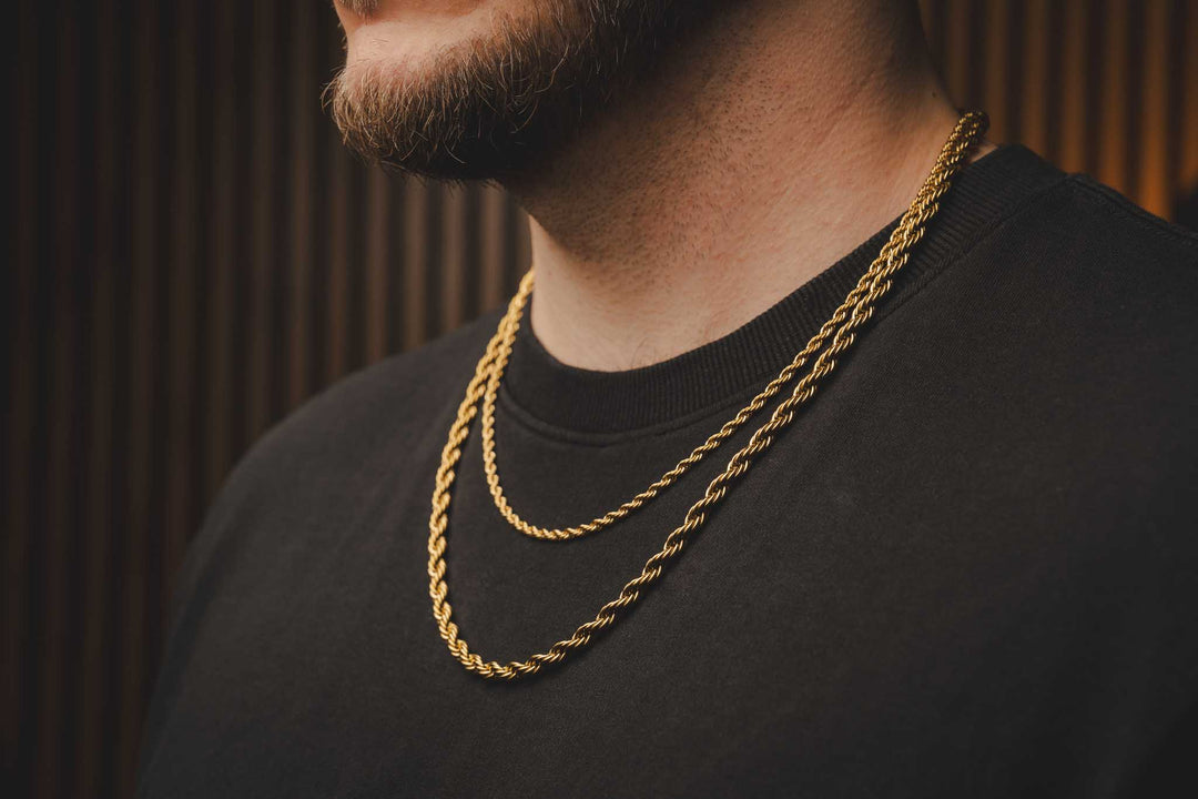 ROPE 5mm Gold Chain and Bracelet