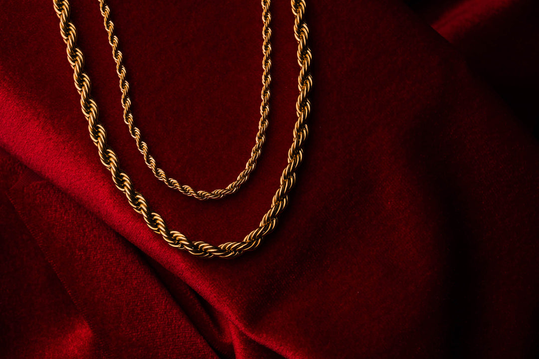 ROPE 5mm Gold Chain and Bracelet