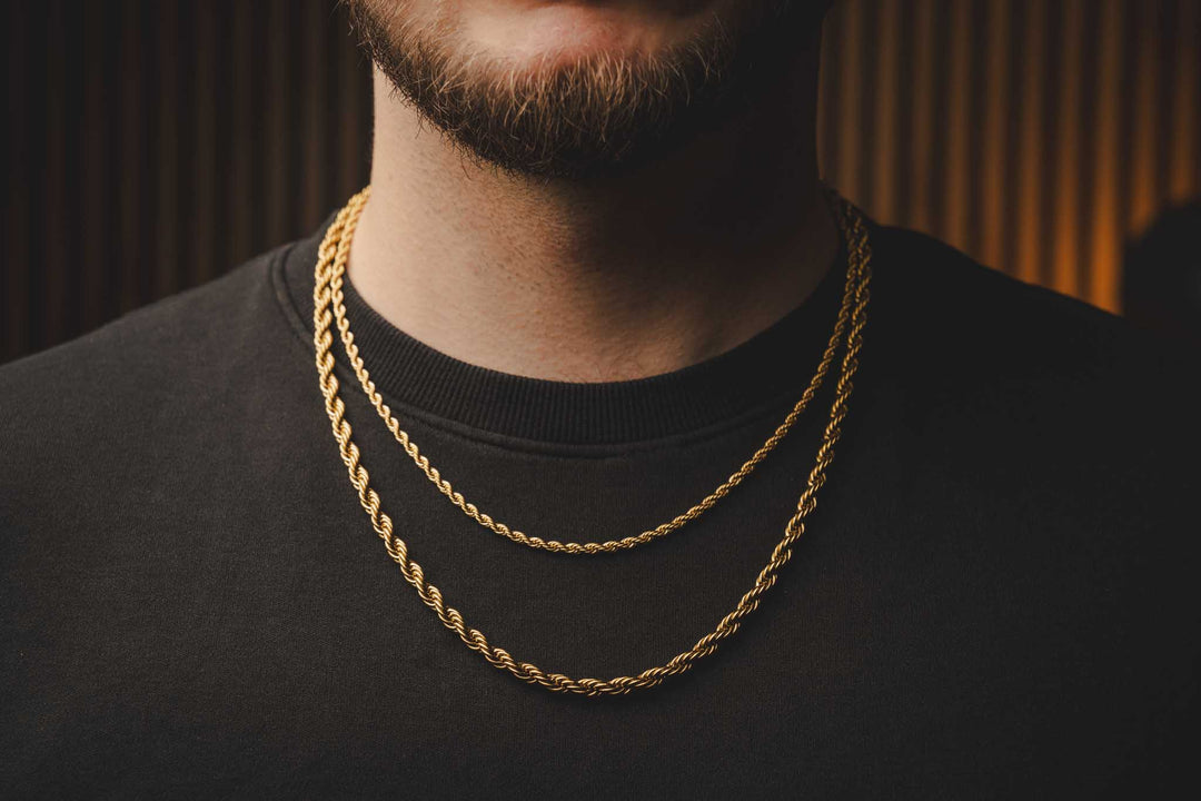 ROPE 5mm Gold Chain and Bracelet