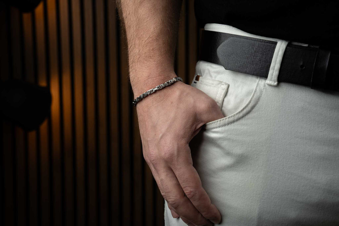 Silver chain and bracelet ROYAL 6mm