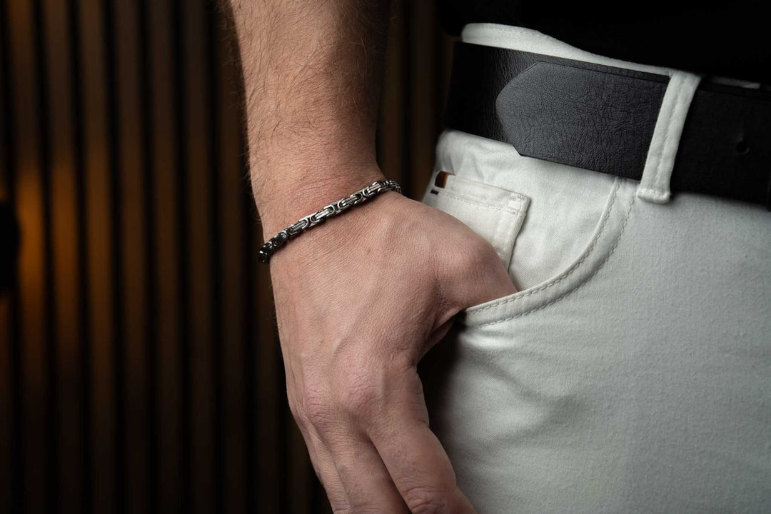 Silver chain and bracelet ROYAL 6mm