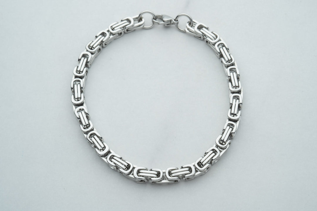 Silver chain and bracelet ROYAL 6mm