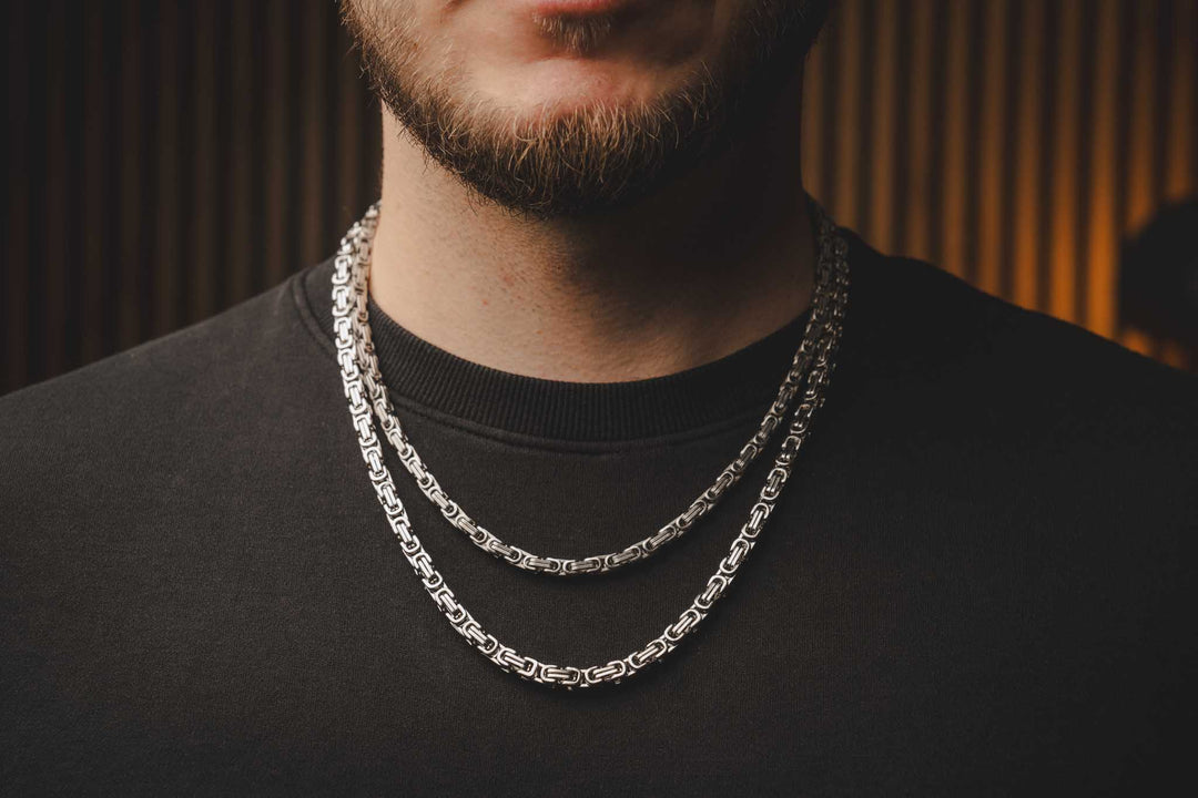 Silver chain and bracelet ROYAL 6mm