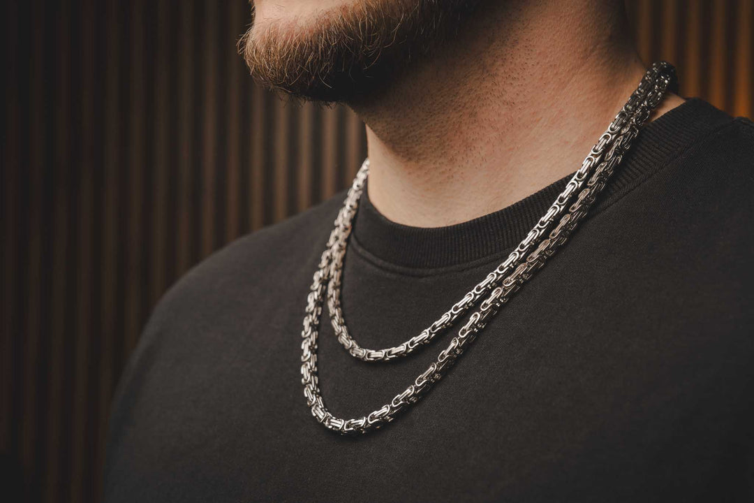 Silver chain and bracelet ROYAL 6mm