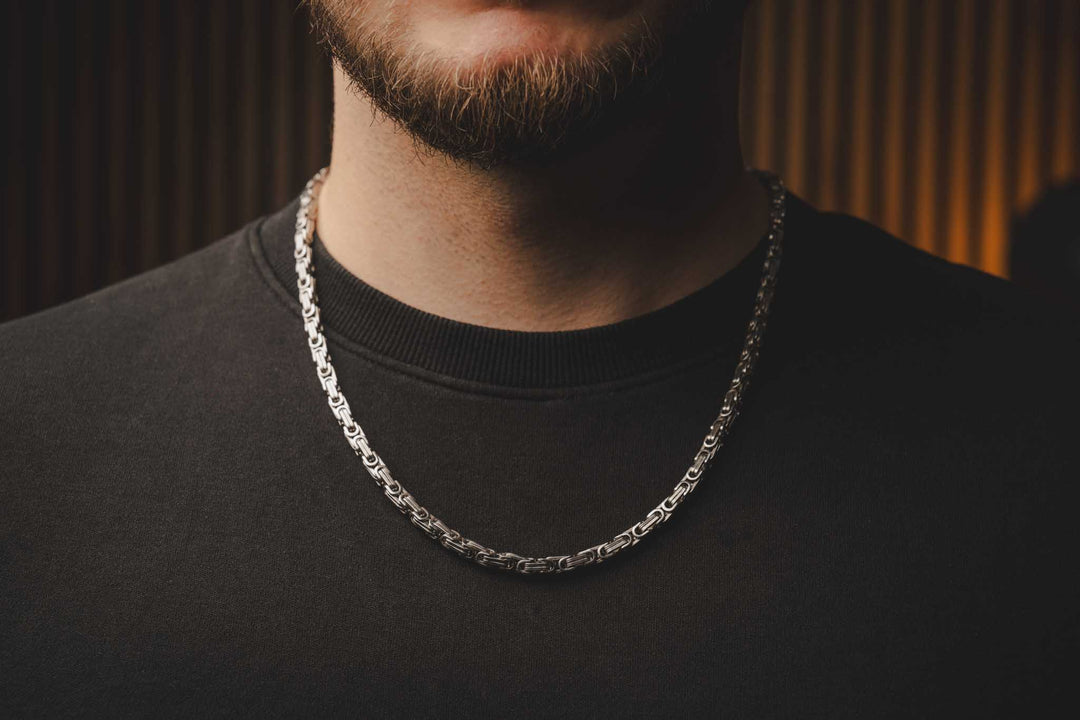 Silver chain and bracelet ROYAL 6mm