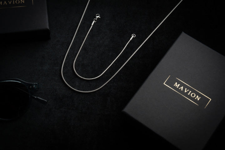 Silver chain and bracelet SNAKE