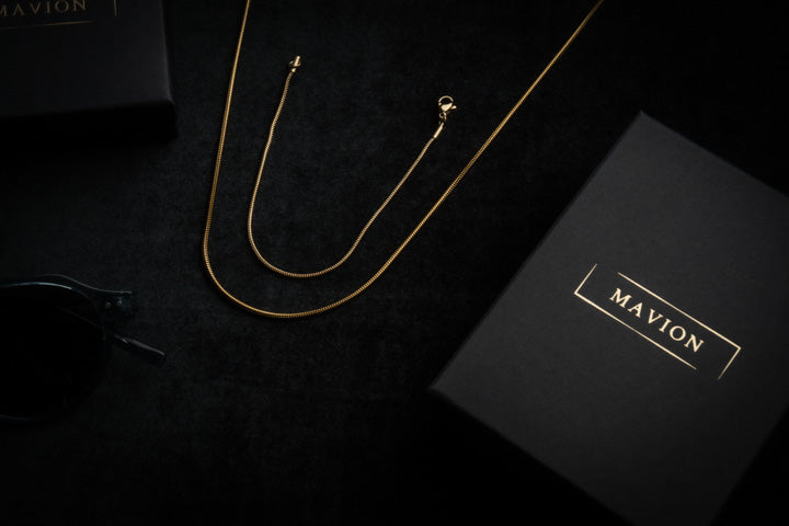 Gold Chain and SNAKE Bracelet